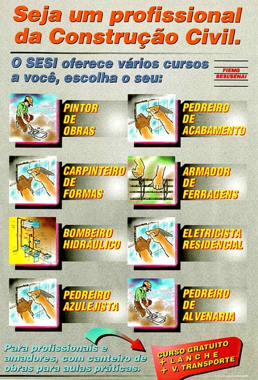 Cursos Senai: Construção Civil.