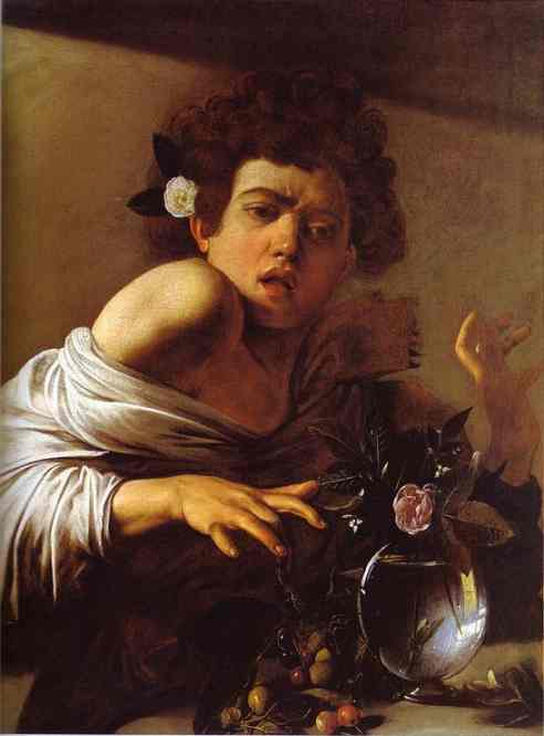 Caravaggio, Menino mordido por um lagarto. c.1593-1594