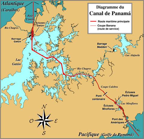 Mapa do canal (francês).